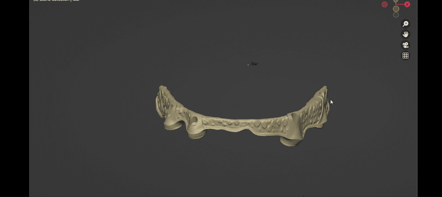 All-on-X Implant Bar Design | Exocad & Blender